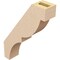 Ekena Millwork 3-inch W x 12-inch D x 16-inch H Valencia Rough Cedar Woodgrain TimberThane Knee Brace, Primed BRCUR03X12X16VALRCPR - alternate 4
